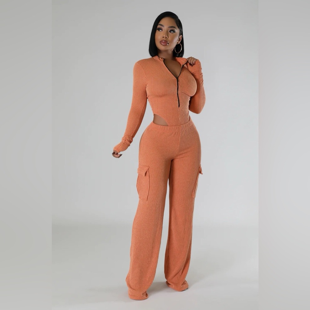 Everyday Vibes Ribbed Two Piece Bodysuit Set